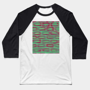 Trippy Glitched Brick Wall Pattern Baseball T-Shirt